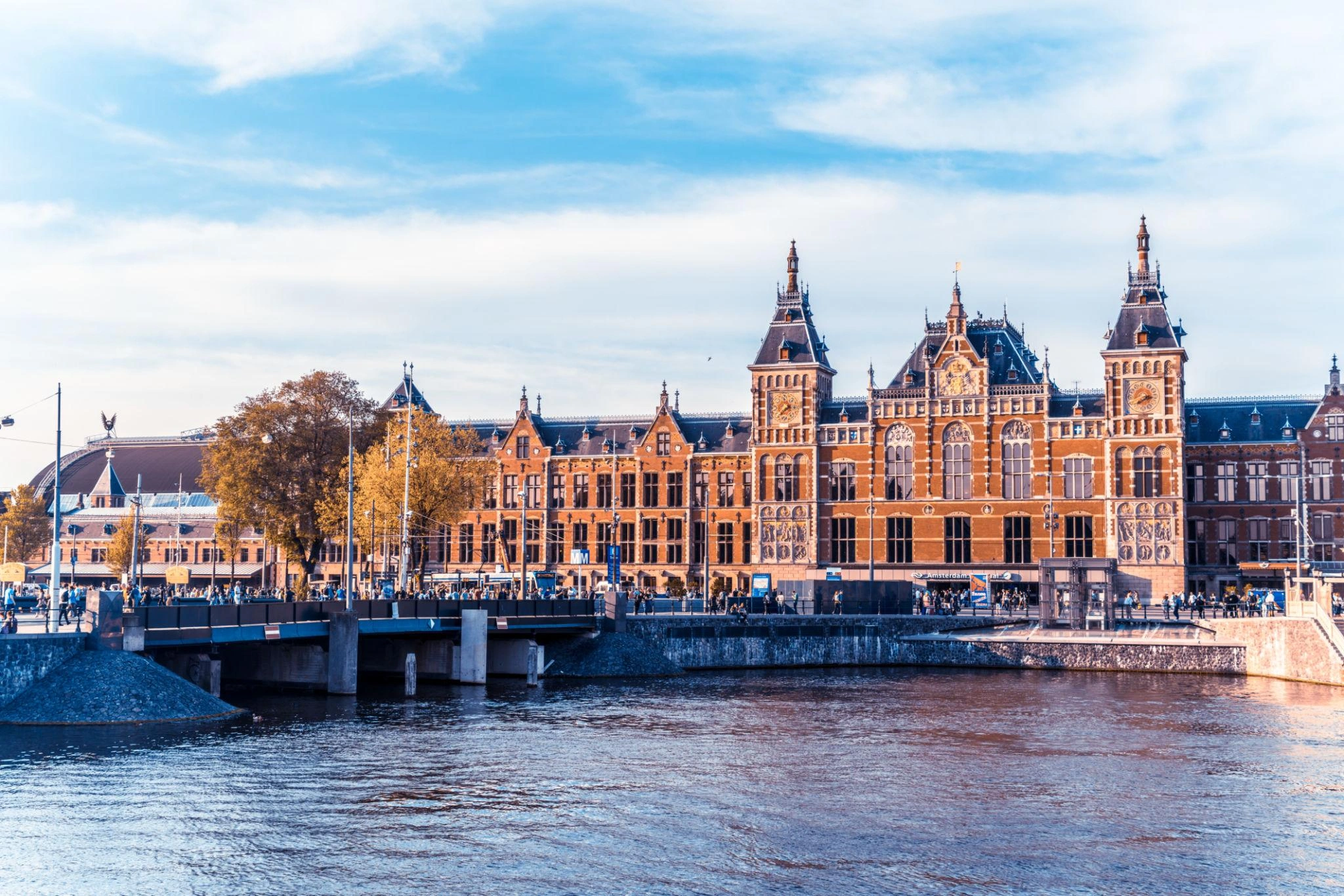 Amsterdam canals, bridges and historic canal houses