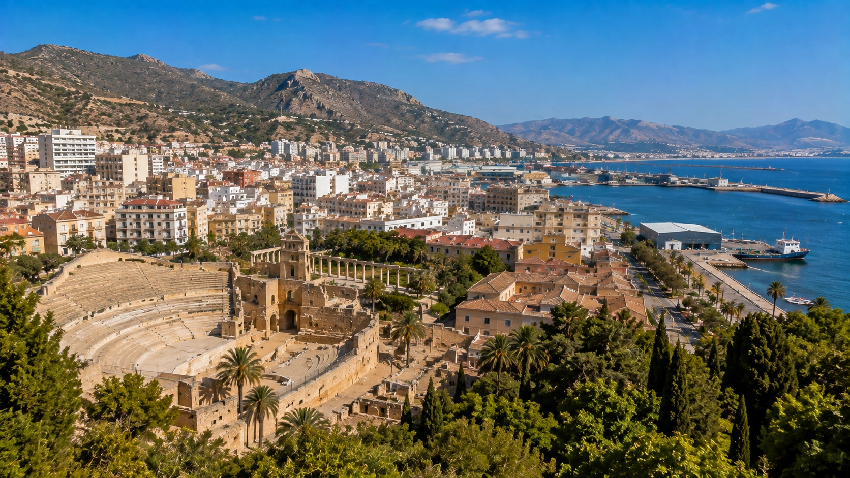 Ancona harbour and Adriatic waterfront in Italy