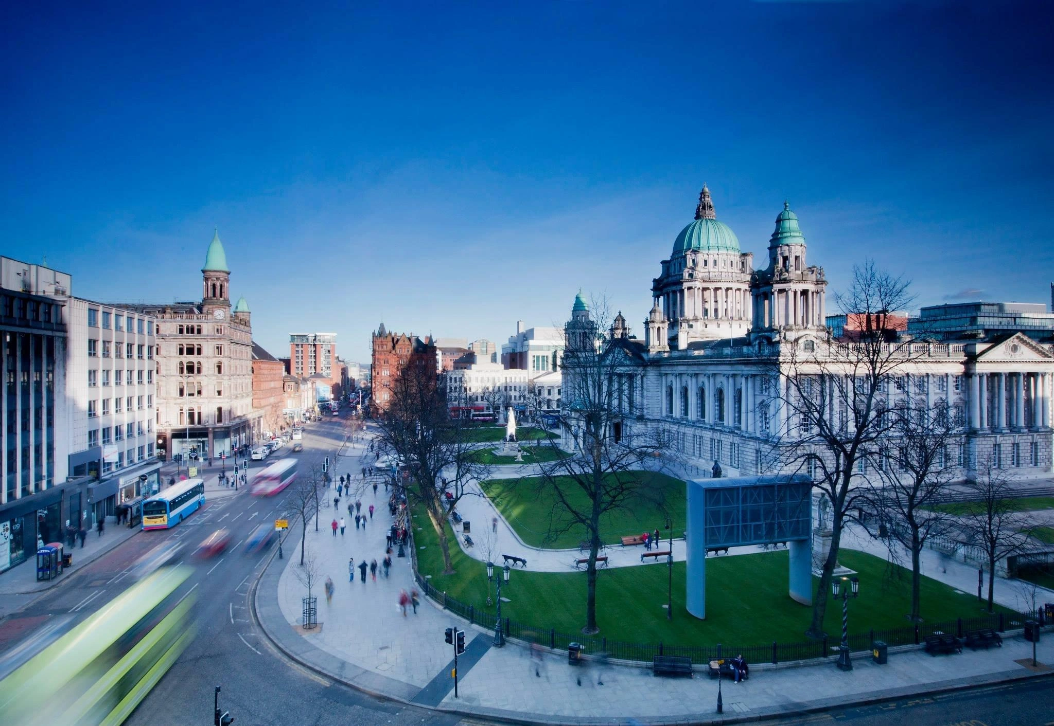 Belfast city skyline and waterfront