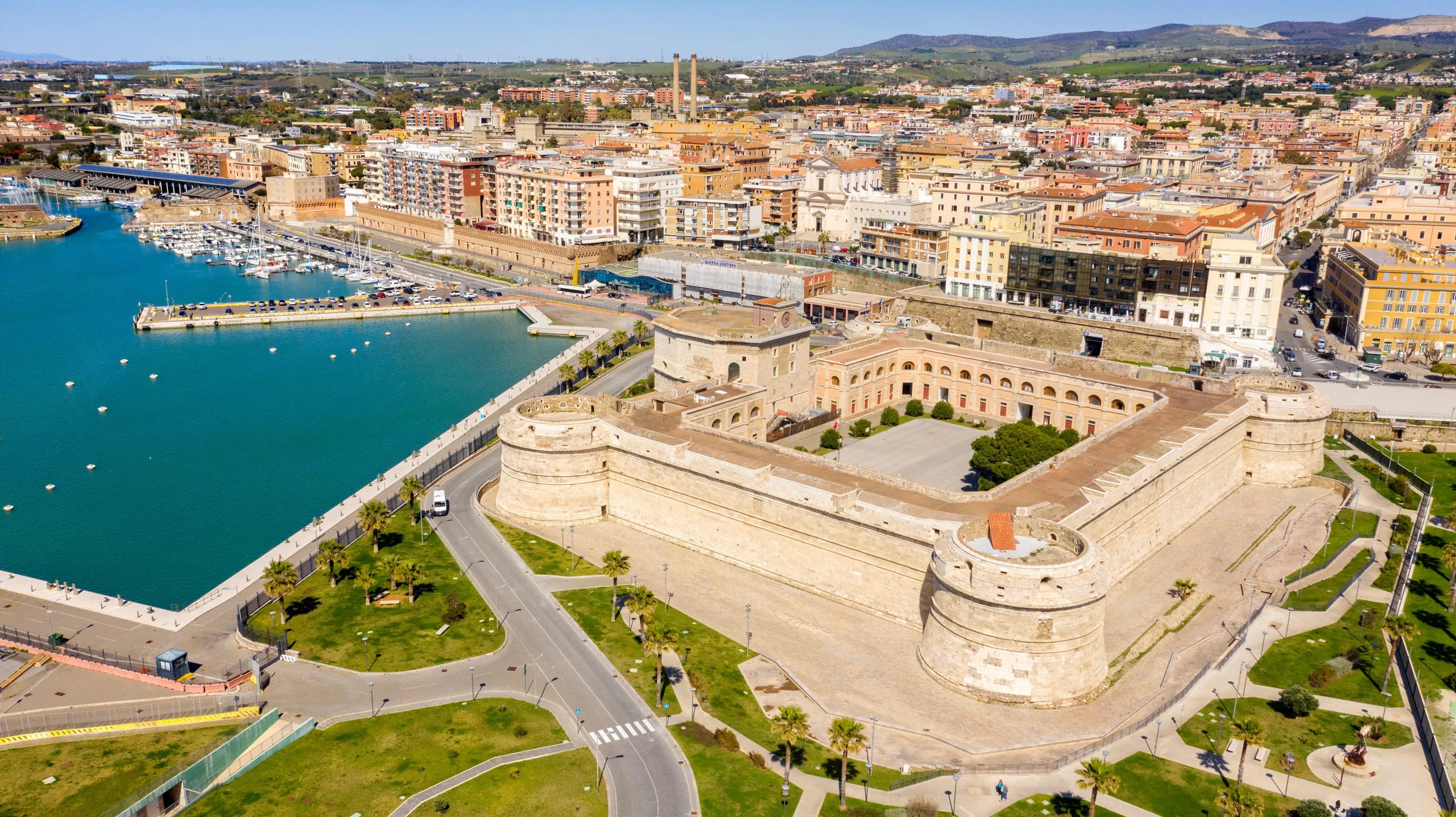 Civitavecchia historic waterfront and Lazio coast