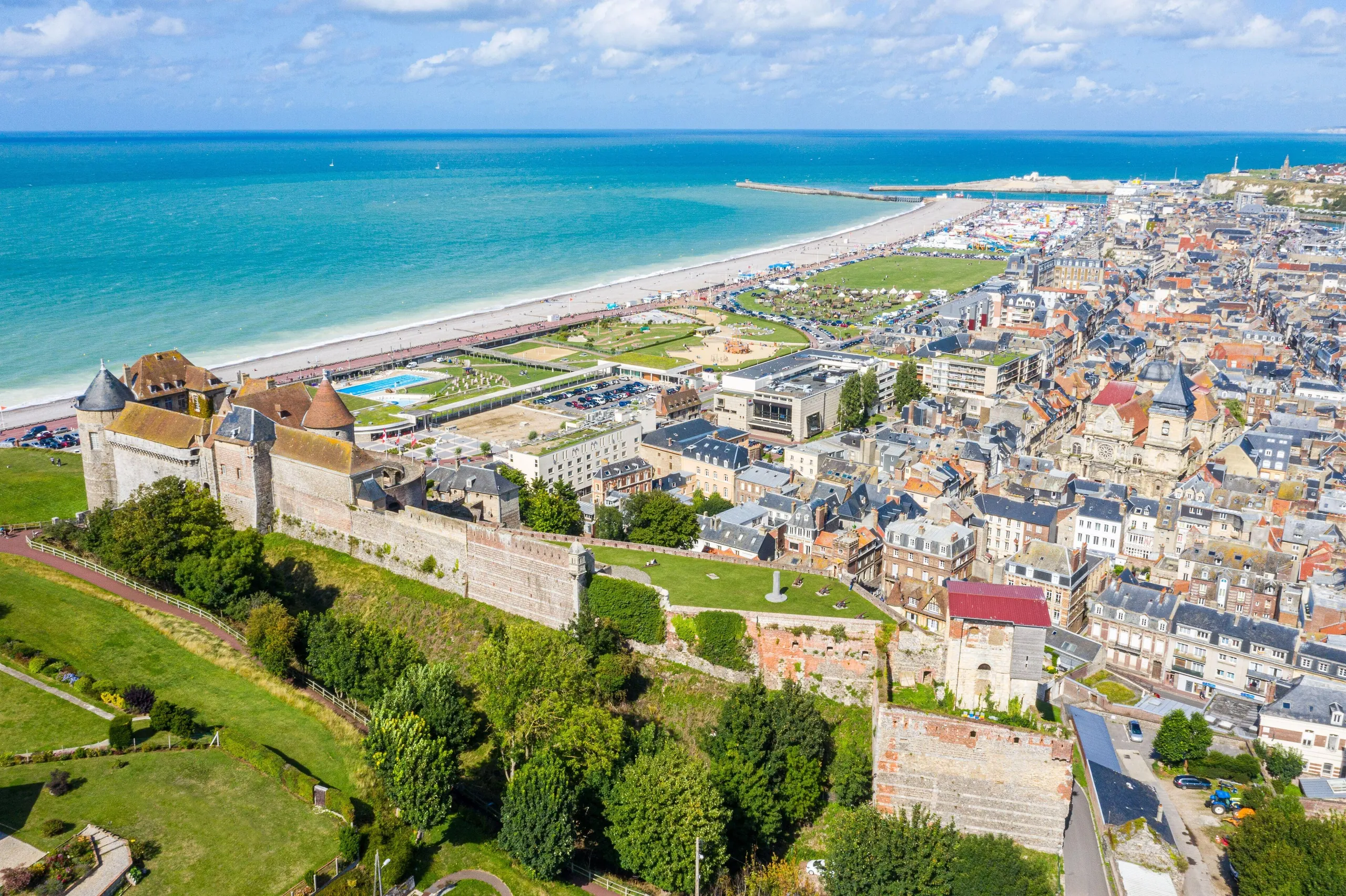 Dieppe waterfront, harbour and Normandy coastal town