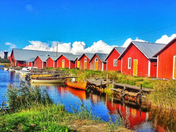 Kvarken Archipelago islands and shallow Baltic Sea landscape between Finland and Sweden