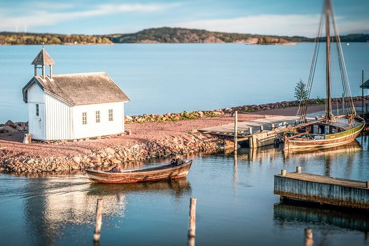 Mariehamn waterfront, marina and colourful town in the Åland Islands