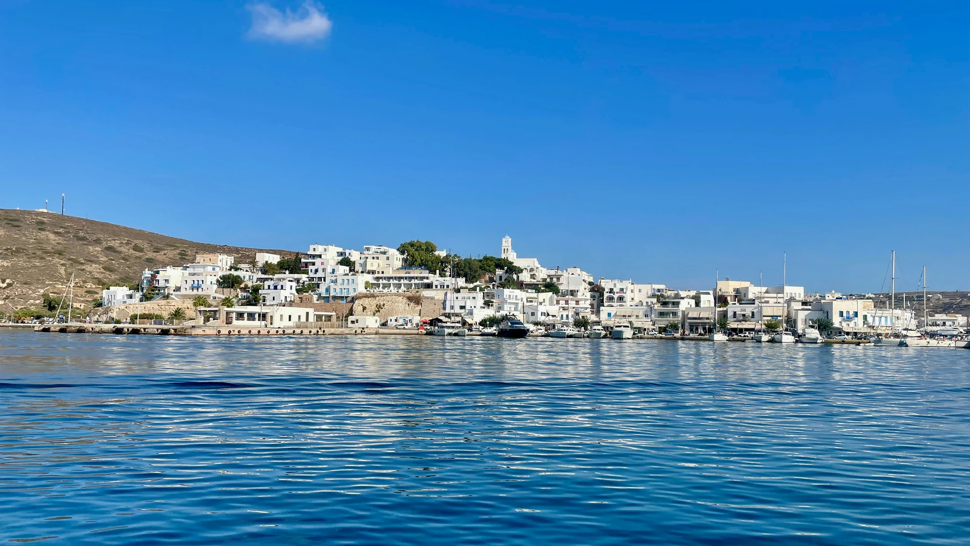 Milos ferry travel and island destination