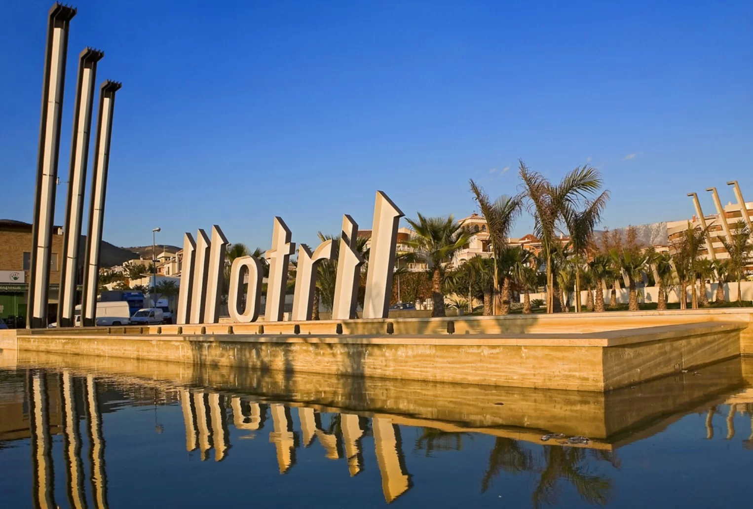 Motril coast, marina and tropical Mediterranean landscape in Granada, Spain
