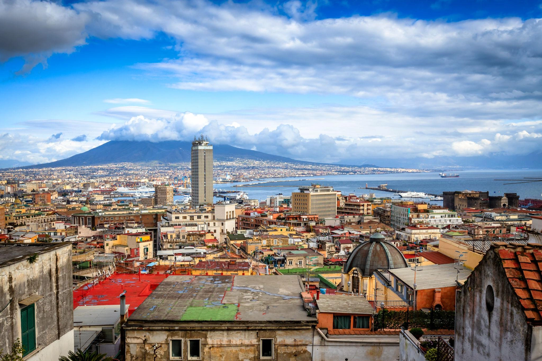Naples with Mount Vesuvius and the Bay of Naples