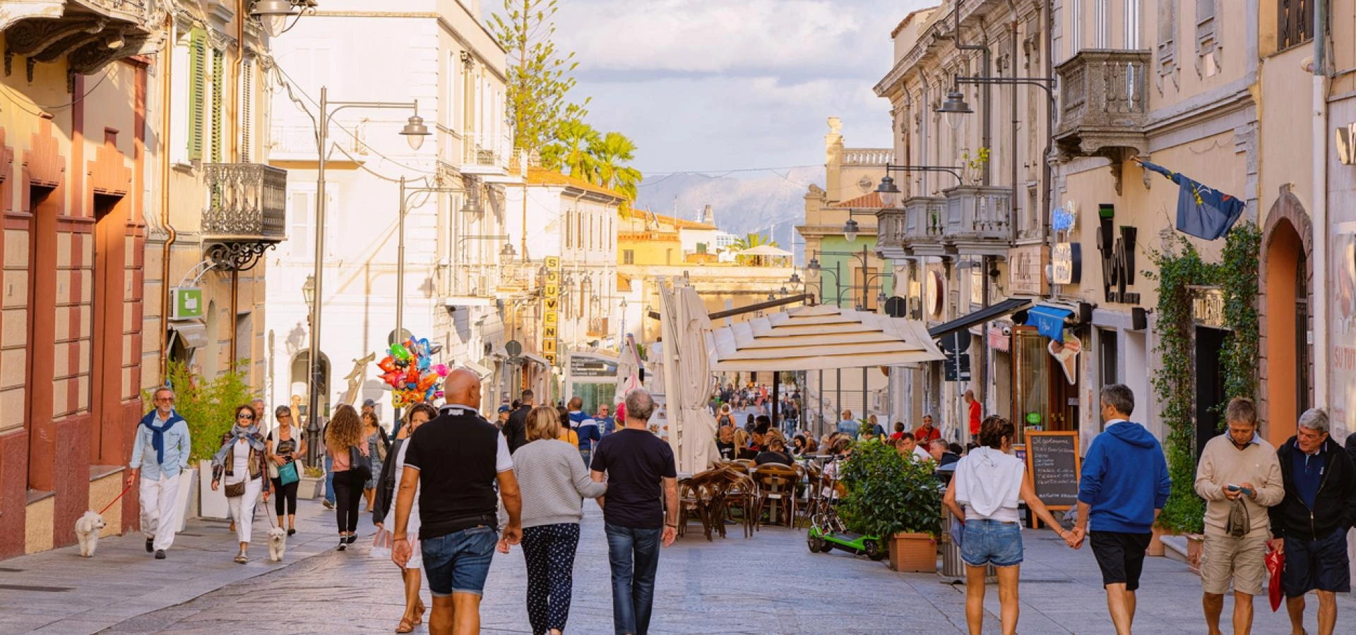 Olbia waterfront, historic centre and bright Mediterranean scenery in Sardinia
