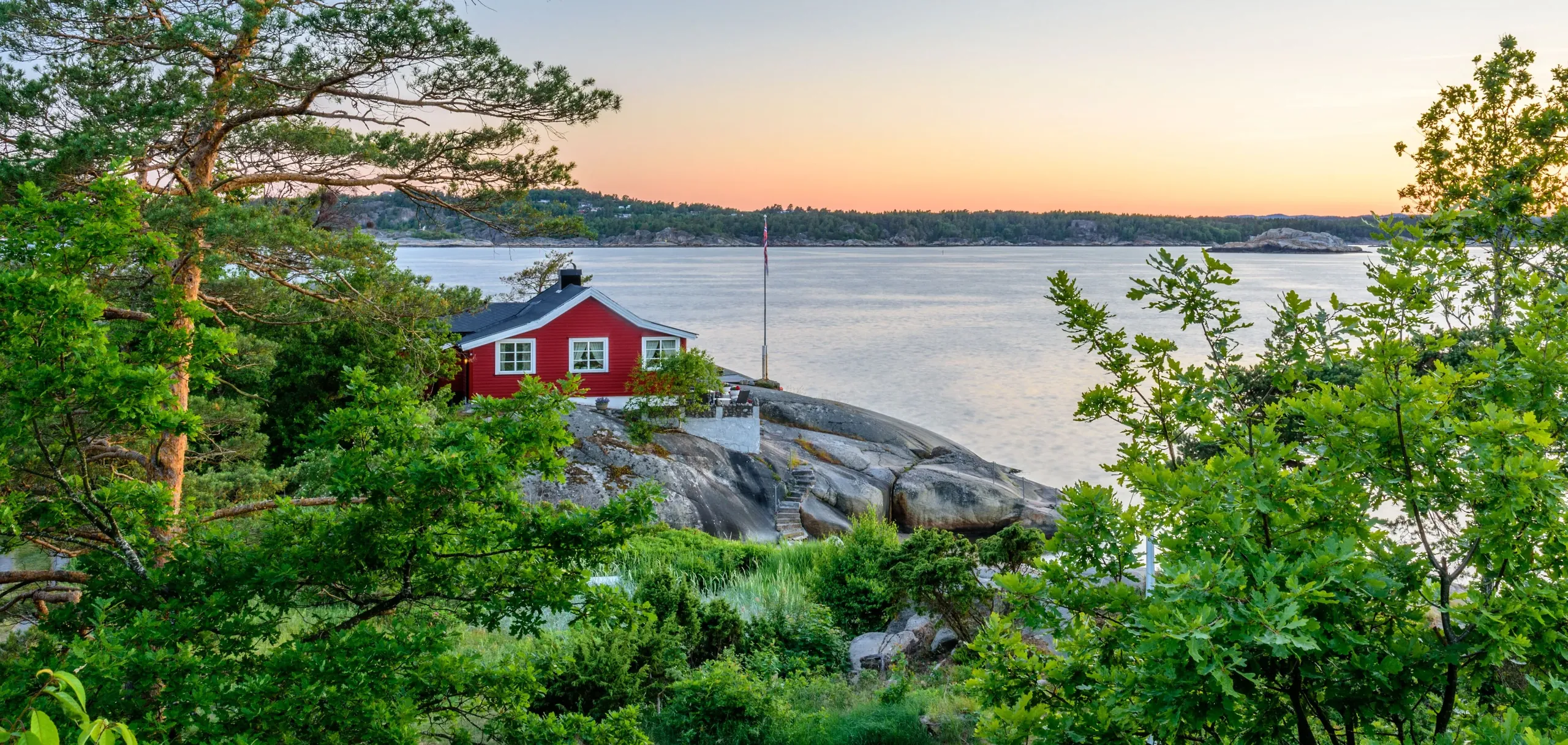 Sandefjord harbour and waterfront in Vestfold, Norway