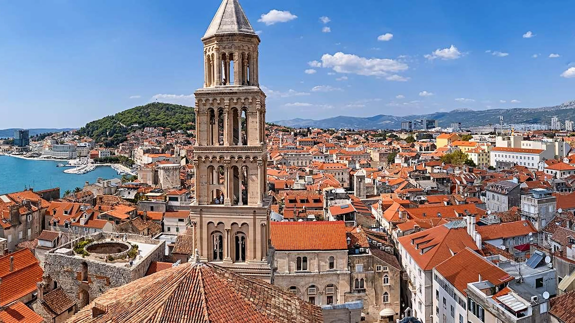 Split waterfront and harbour in Croatia