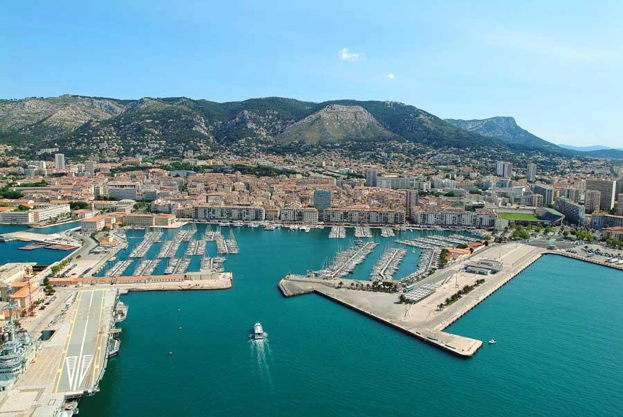 Toulon harbour on the Mediterranean coast of France
