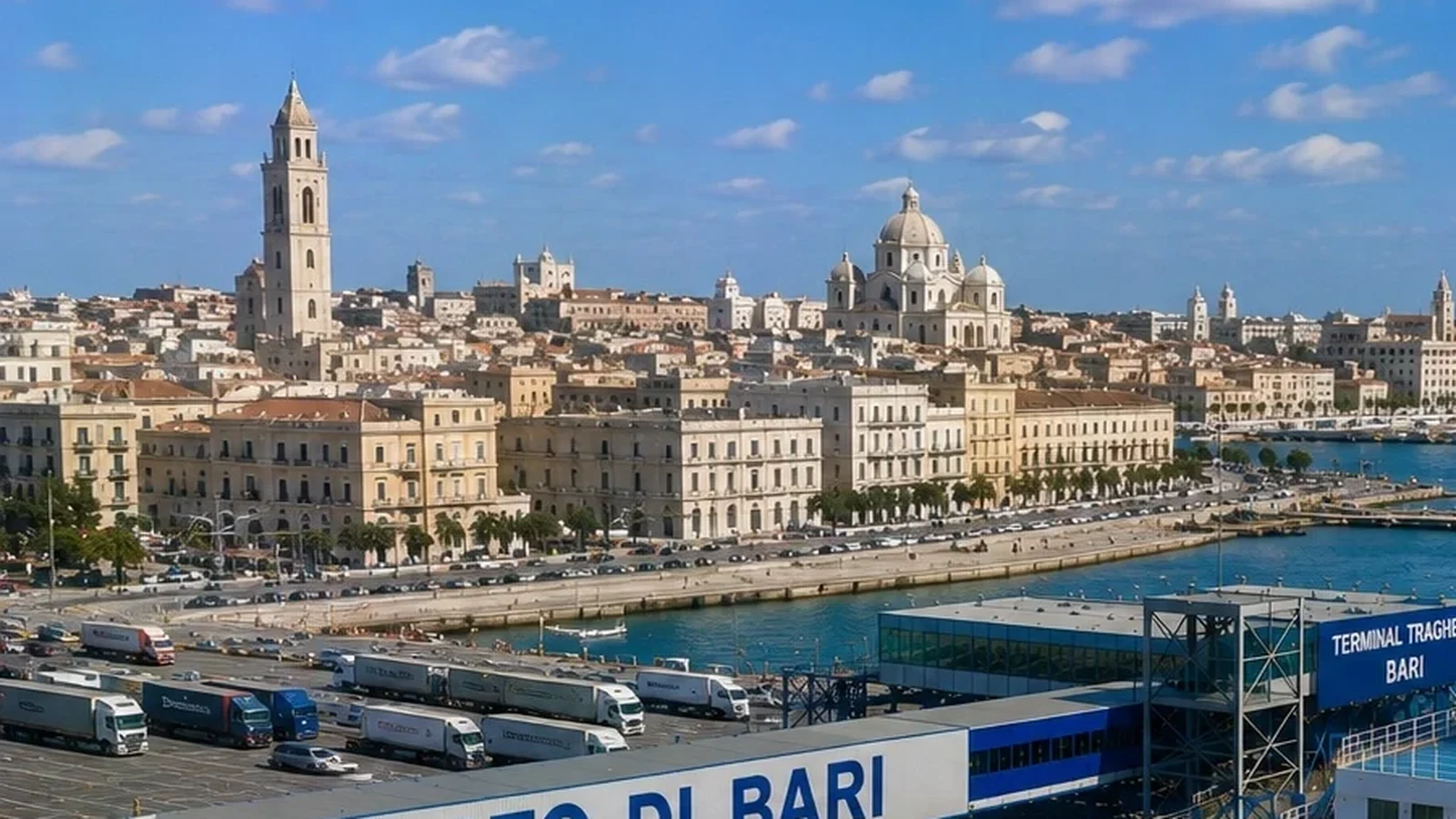 Bari ferry port and Adriatic waterfront