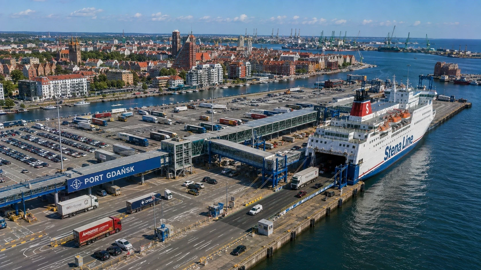 Polferries passenger ferry terminal in Gdańsk, Poland