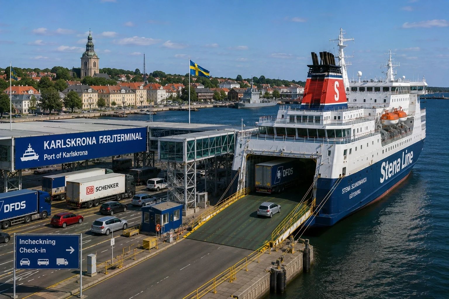 Stena Line passenger ferry terminal at Verkö in Karlskrona, Sweden