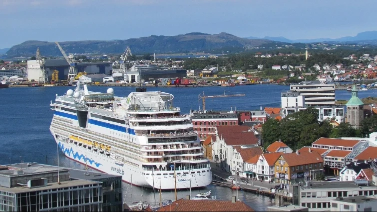 Stavanger harbour and waterfront in western Norway