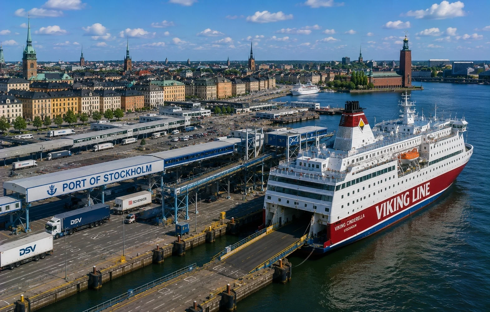 Viking Line passenger ferry at the Port of Stockholm