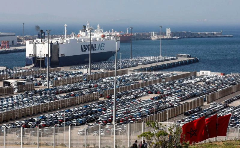 Tangier Med ferry and vehicle terminal in Morocco