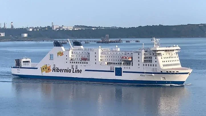 Akka ferry in Hibernia Line colours