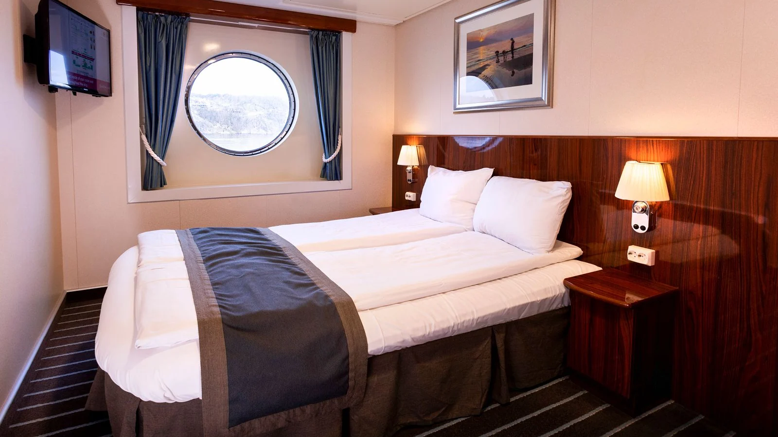 Passenger cabin aboard Fjord Line ferry MS Stavangerfjord