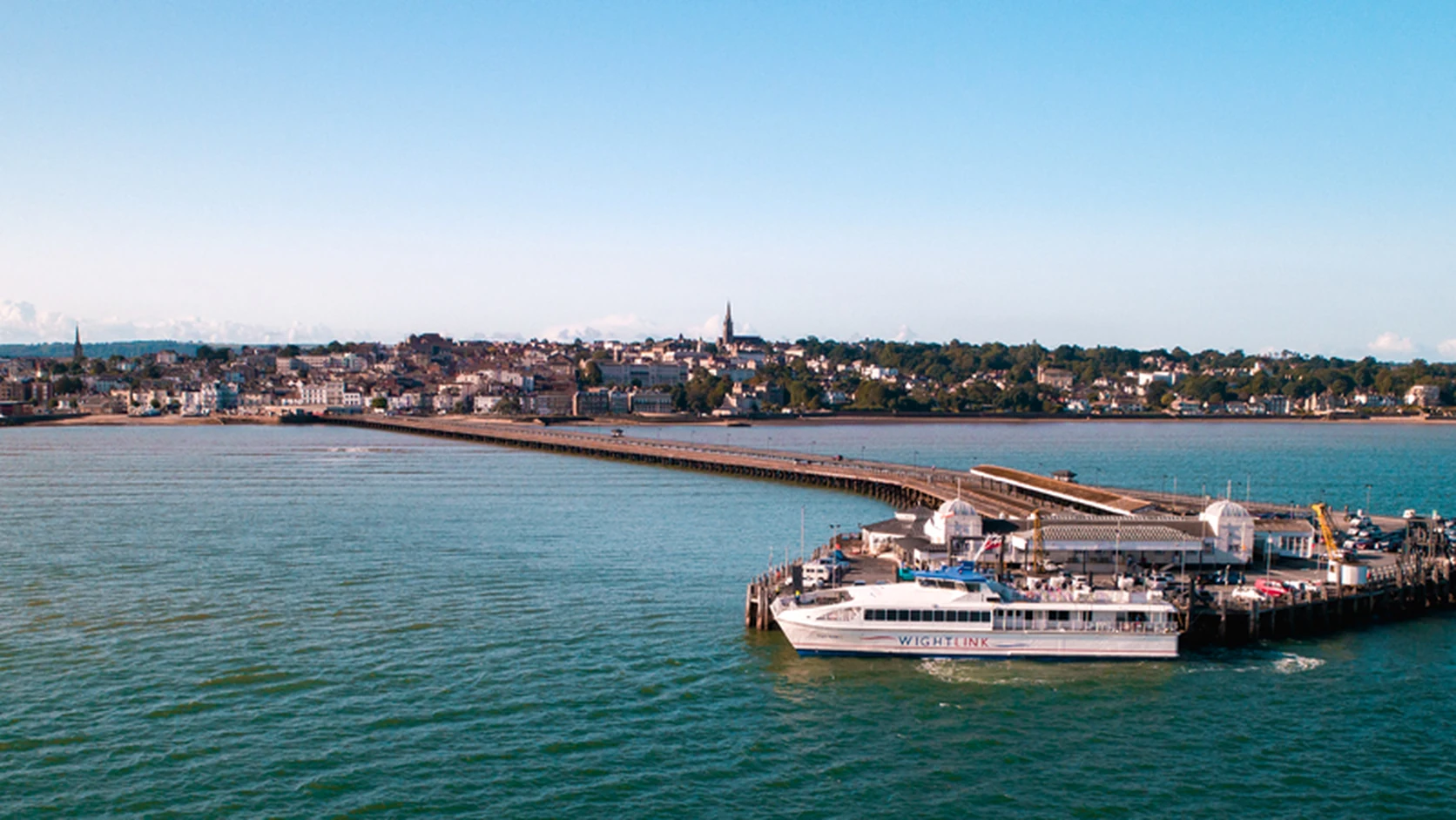 Wightlink FastCat at Ryde Pier Head on the Isle of Wight