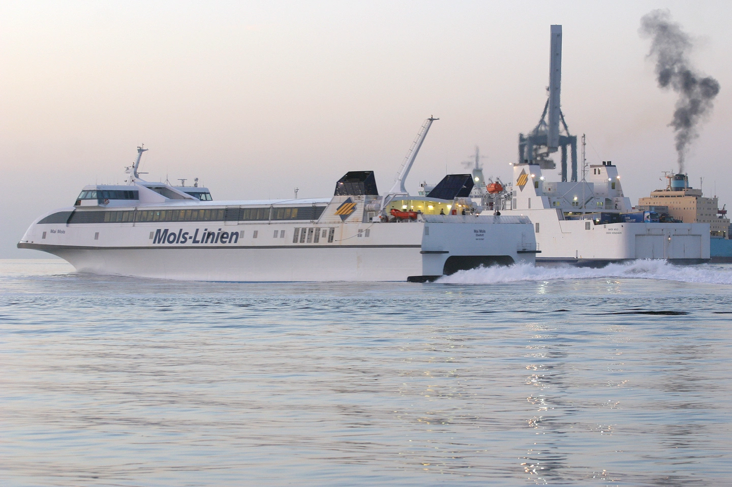 Molslinjen-branded passenger and vehicle ferry